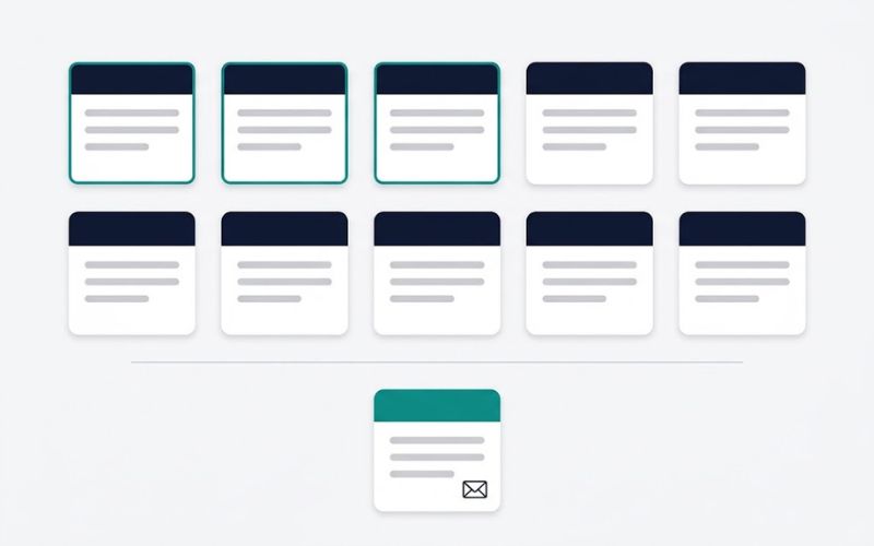 Grid of eleven business document cards with capability statement, proposal and quote highlighted